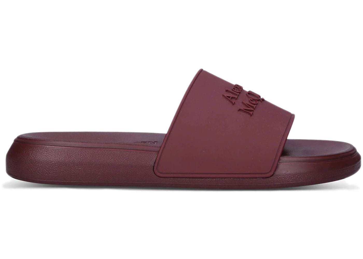 alexander mcqueen pool slides burgundy