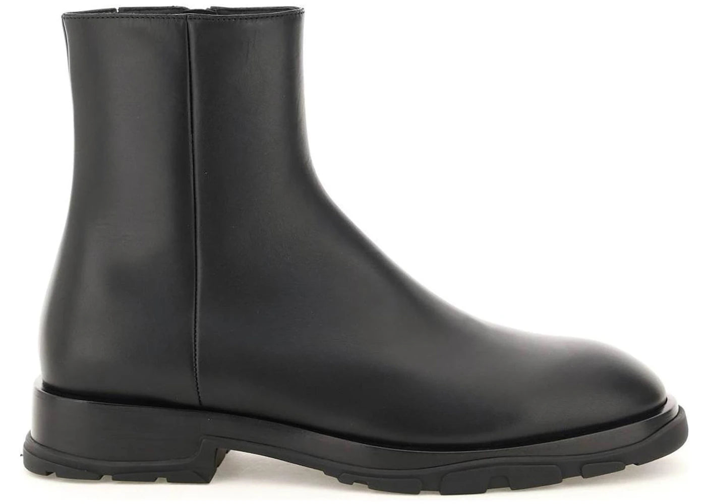 alexander mcqueen slim tread boot black
