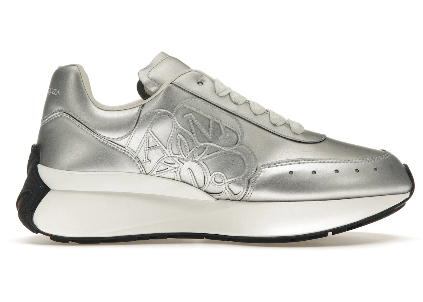 alexander mcqueen sprint runner silver (women's)