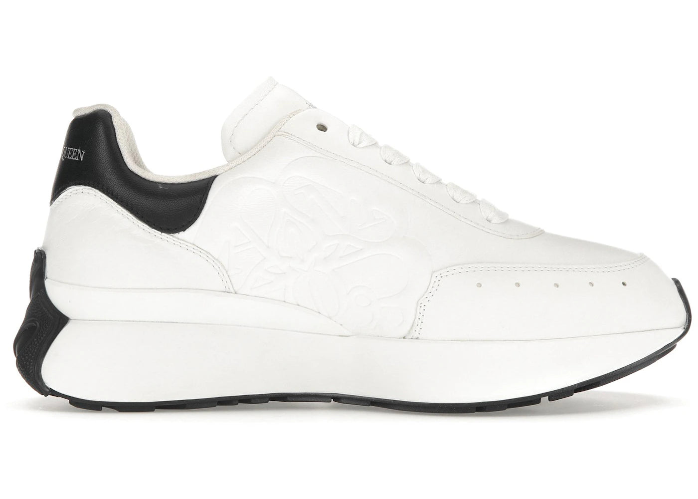 alexander mcqueen sprint runner white black (women's)