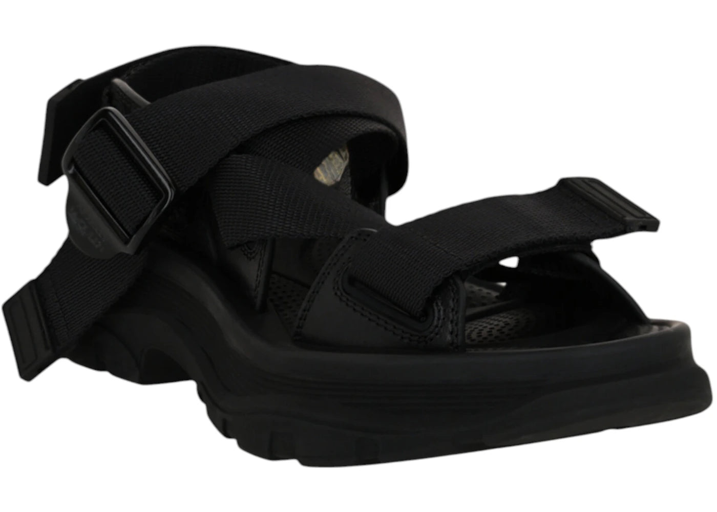 alexander mcqueen tread sandals black black (women's)