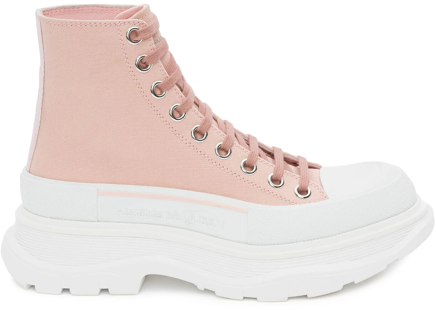 alexander mcqueen tread slick boot magnolia white (women's)