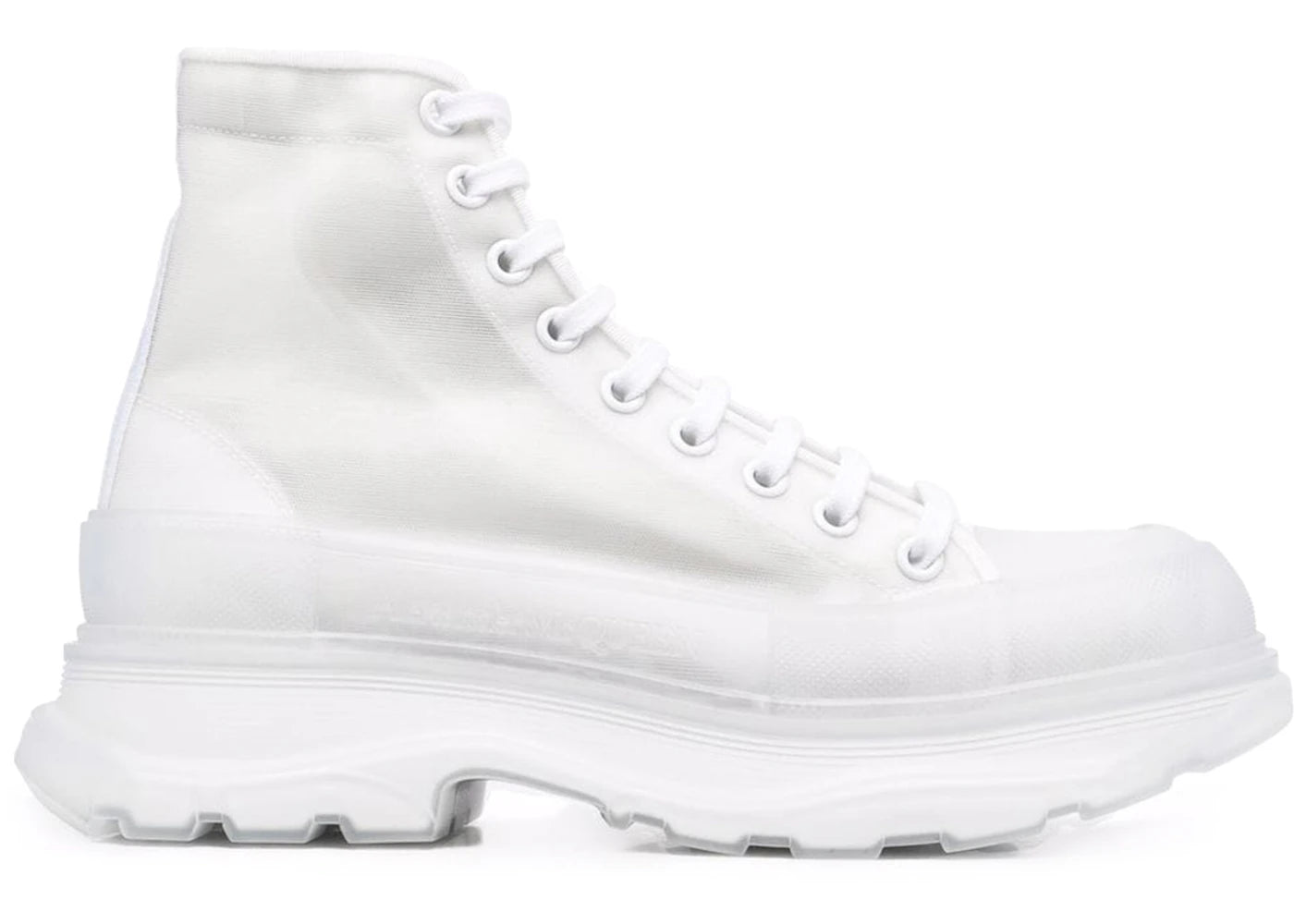 Alexander Mcqueen Tread Slick Boot White White Clear Sole