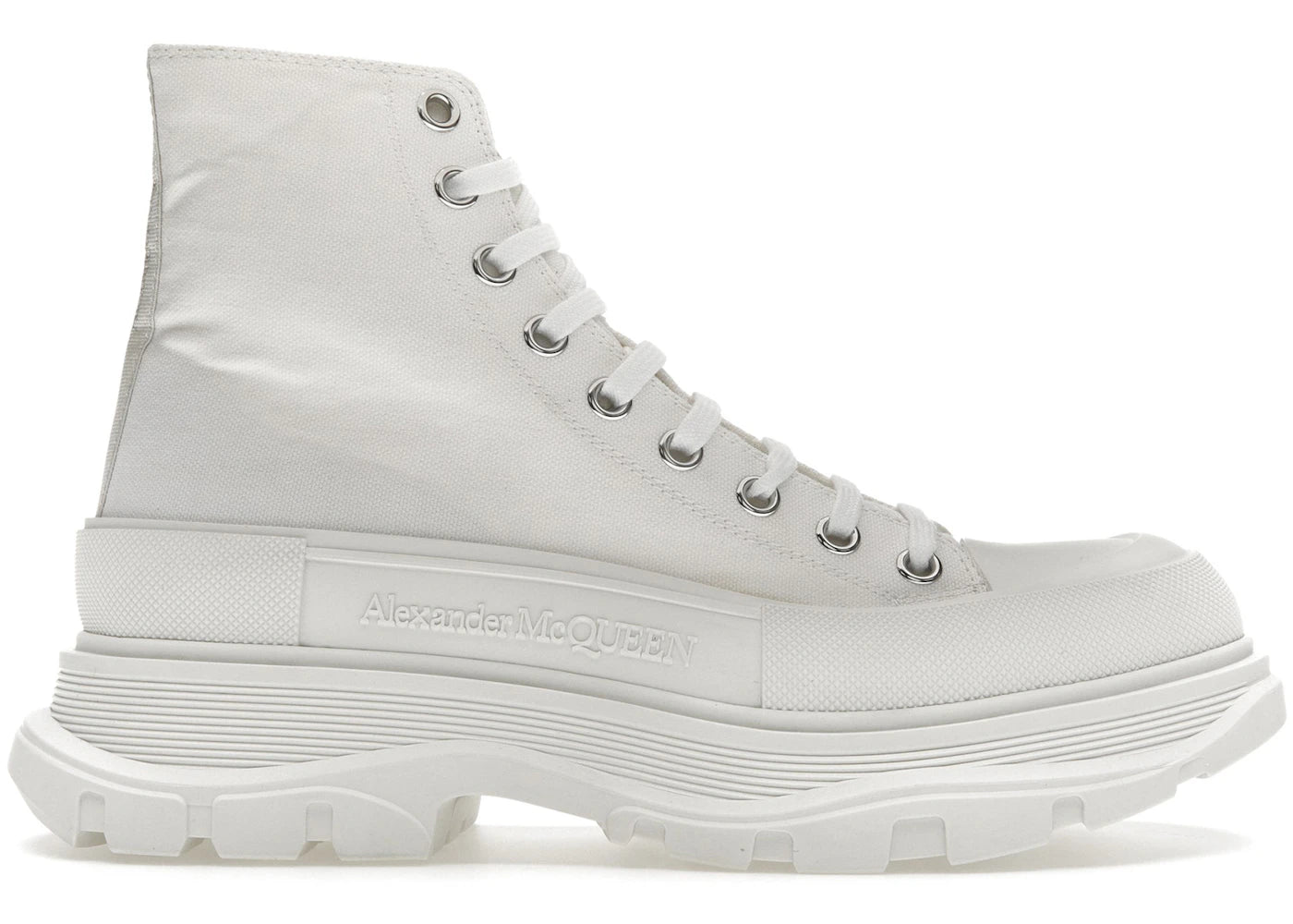 alexander mcqueen tread slick boot white white