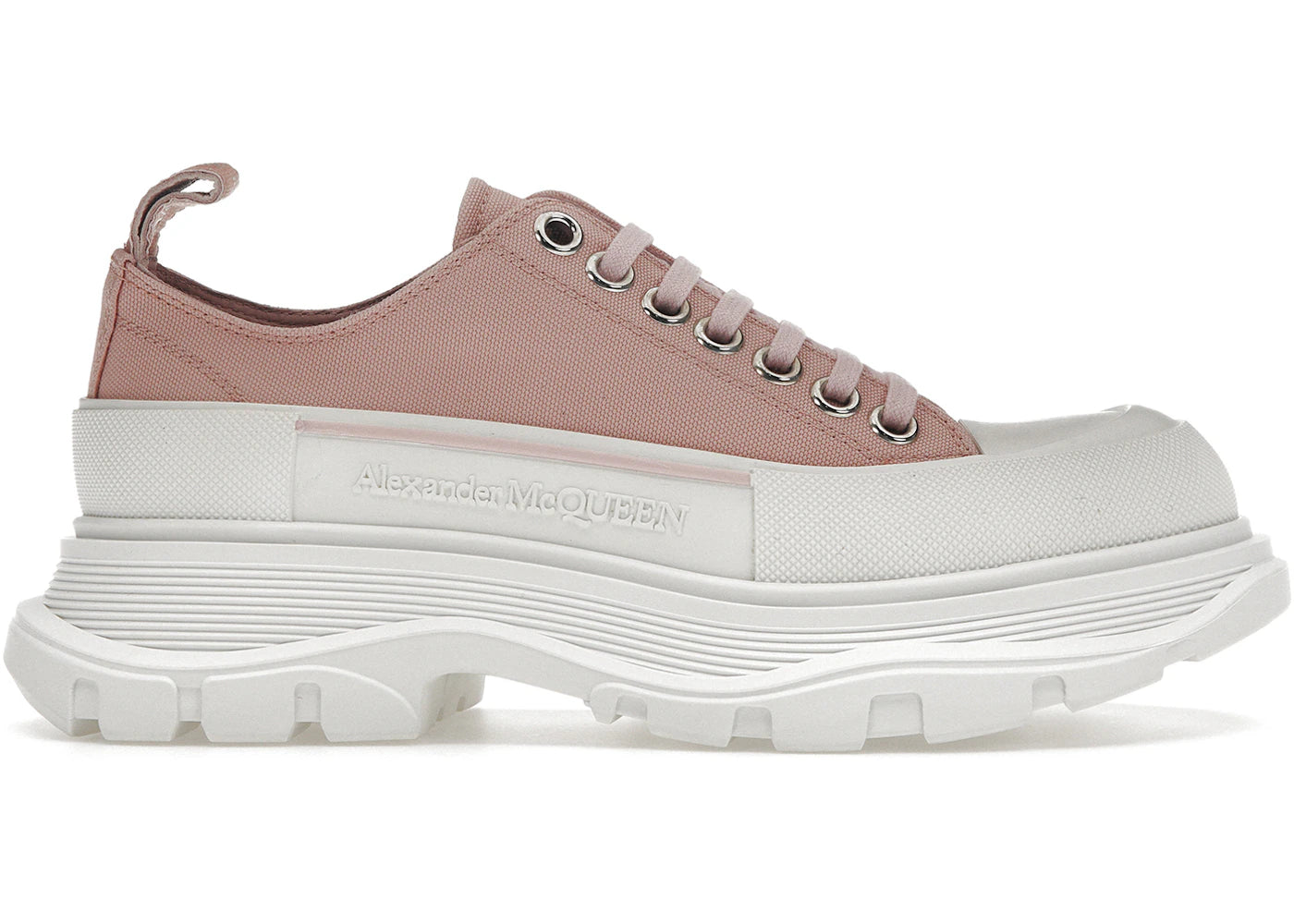 alexander mcqueen tread slick lace up magnolia (women's)