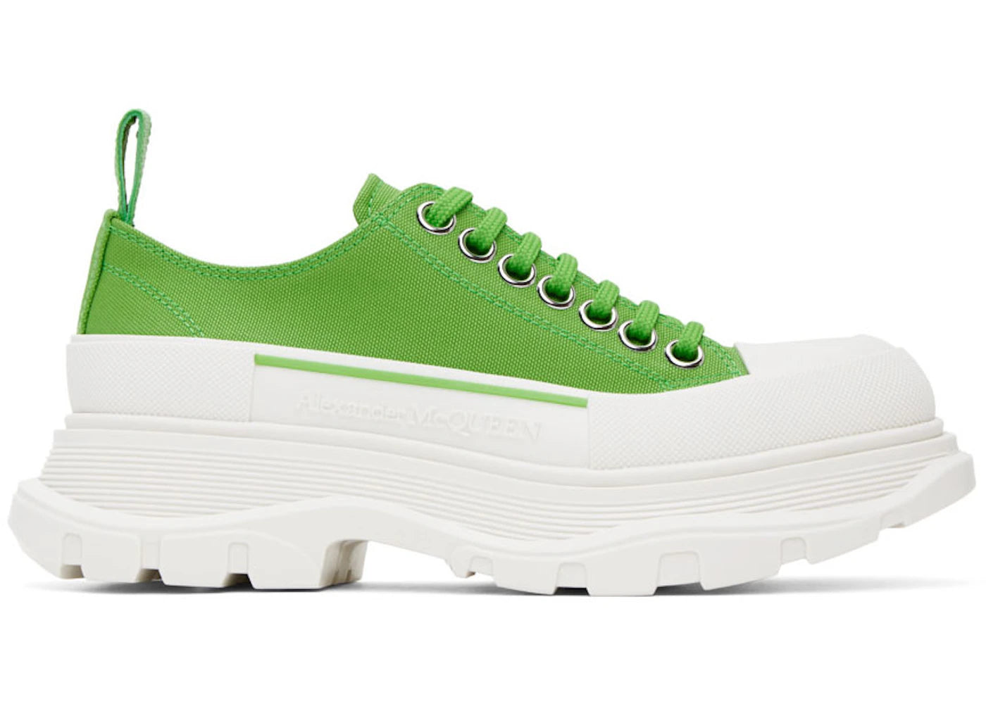 Alexander Mcqueen Tread Slick Low Lace Up Acid Green (Women'S) UK