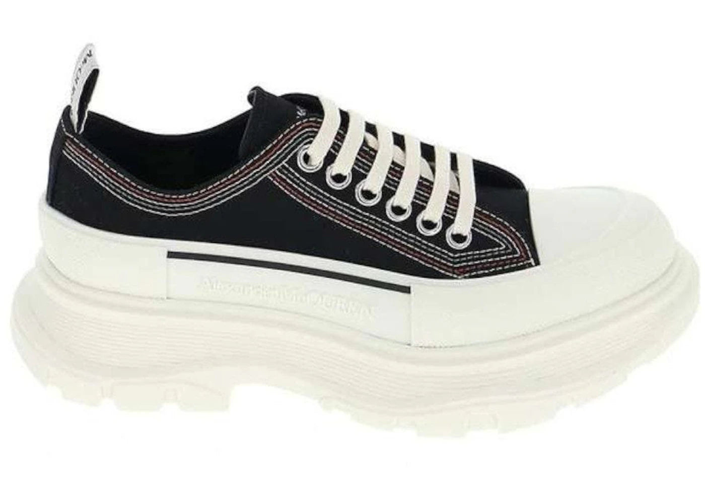 Alexander Mcqueen Tread Slick Low Lace Up Denim Black