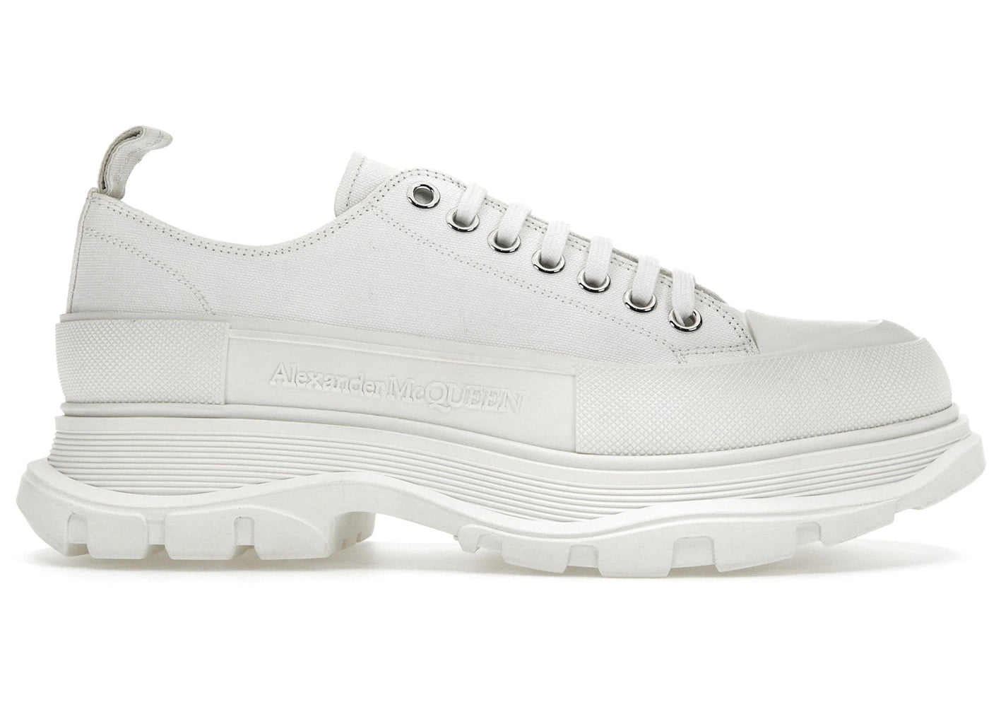 alexander mcqueen tread slick low lace up white fw21
