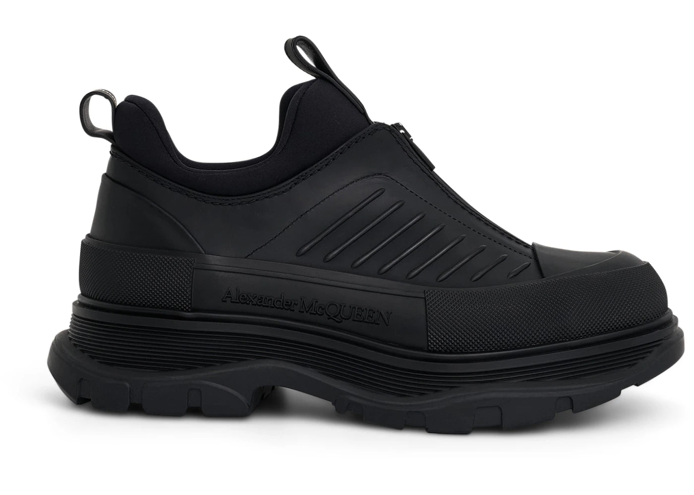alexander mcqueen tread slick zip up black
