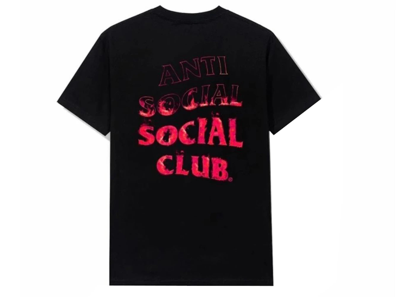 anti social social club a fire inside pink flame tee black