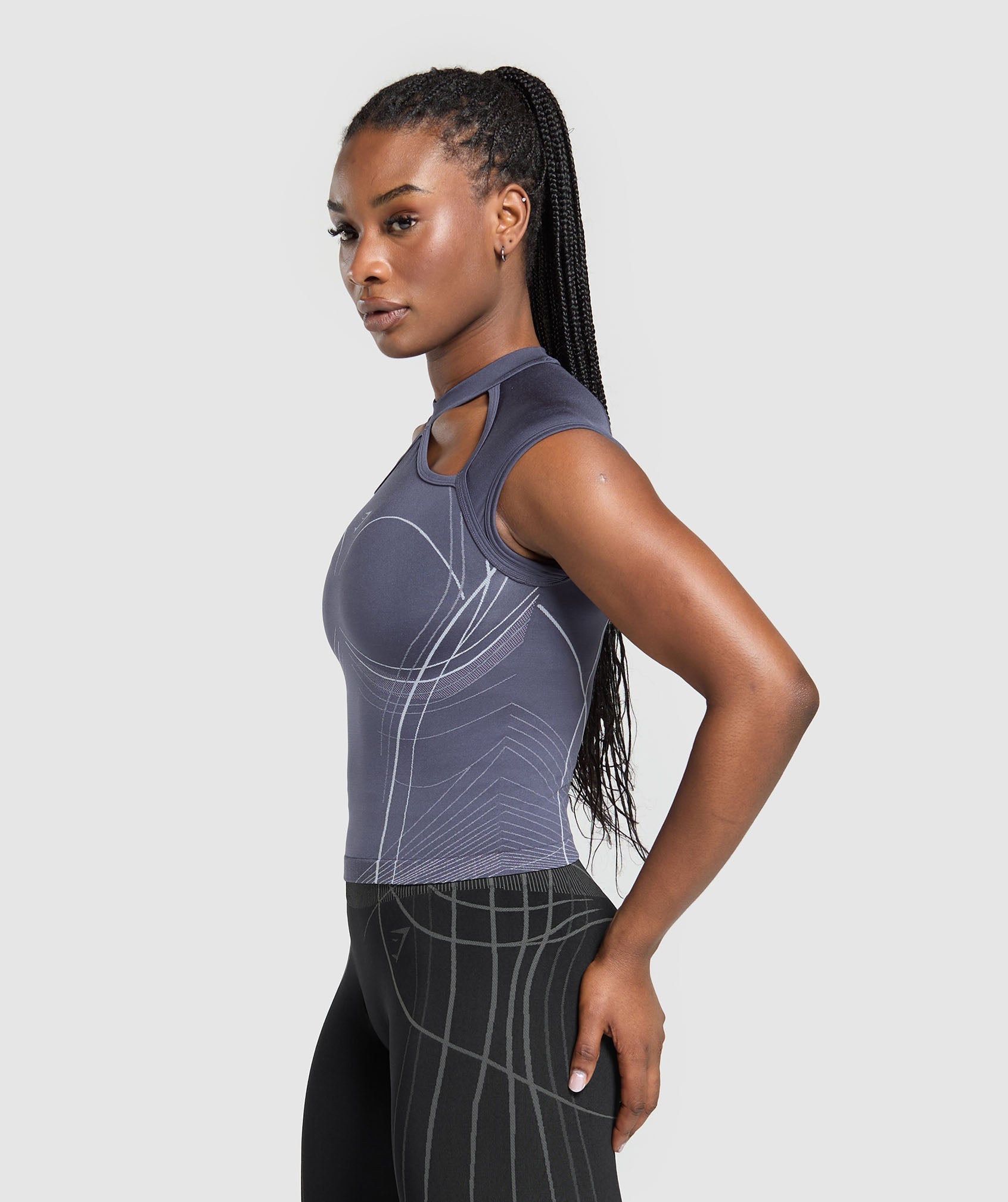 Women's Gymshark Apex Seamless Midi T-Shirt Weighted Purple