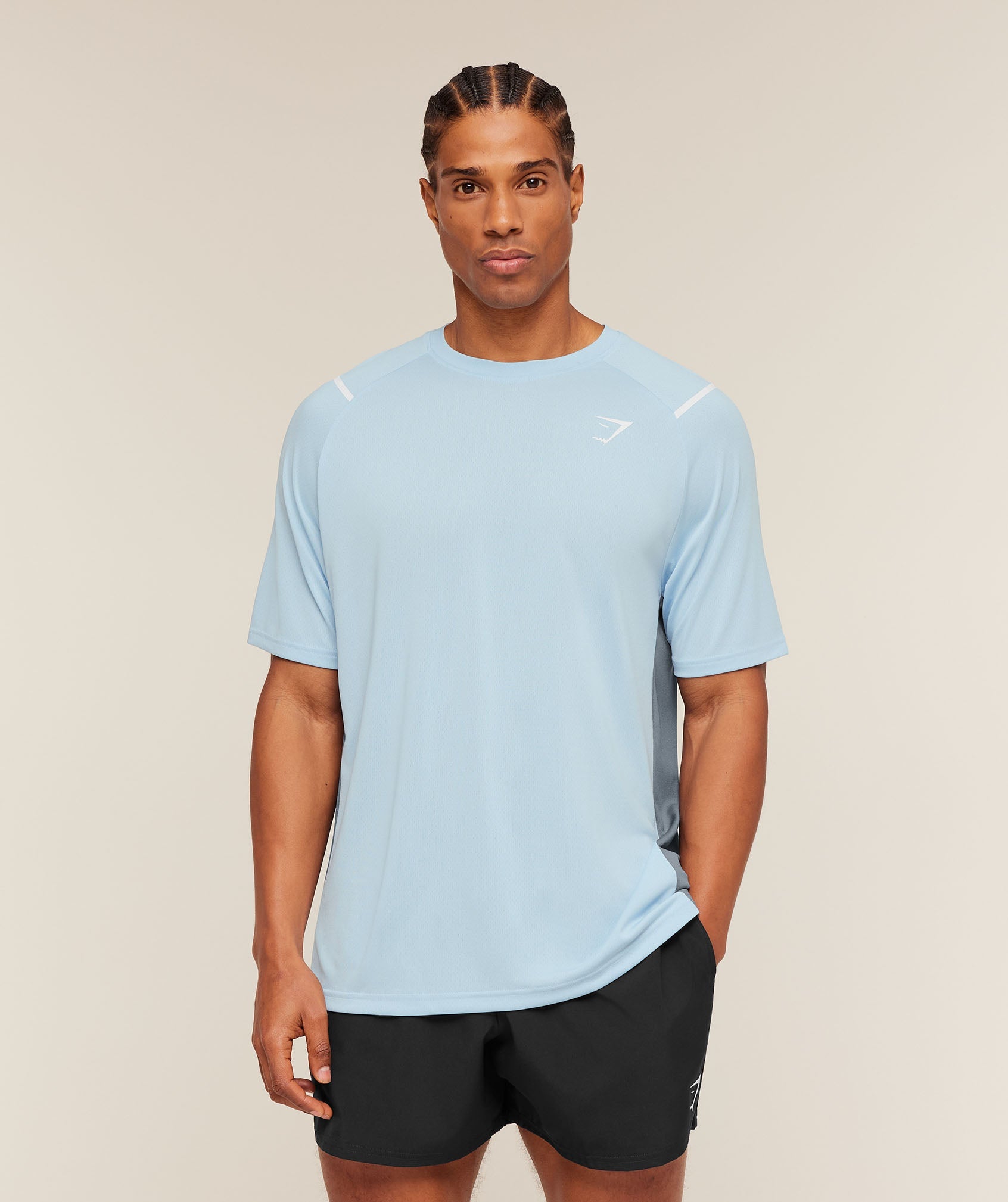 Gymshark Arrival Contrast T-Shirt Chilled Blue