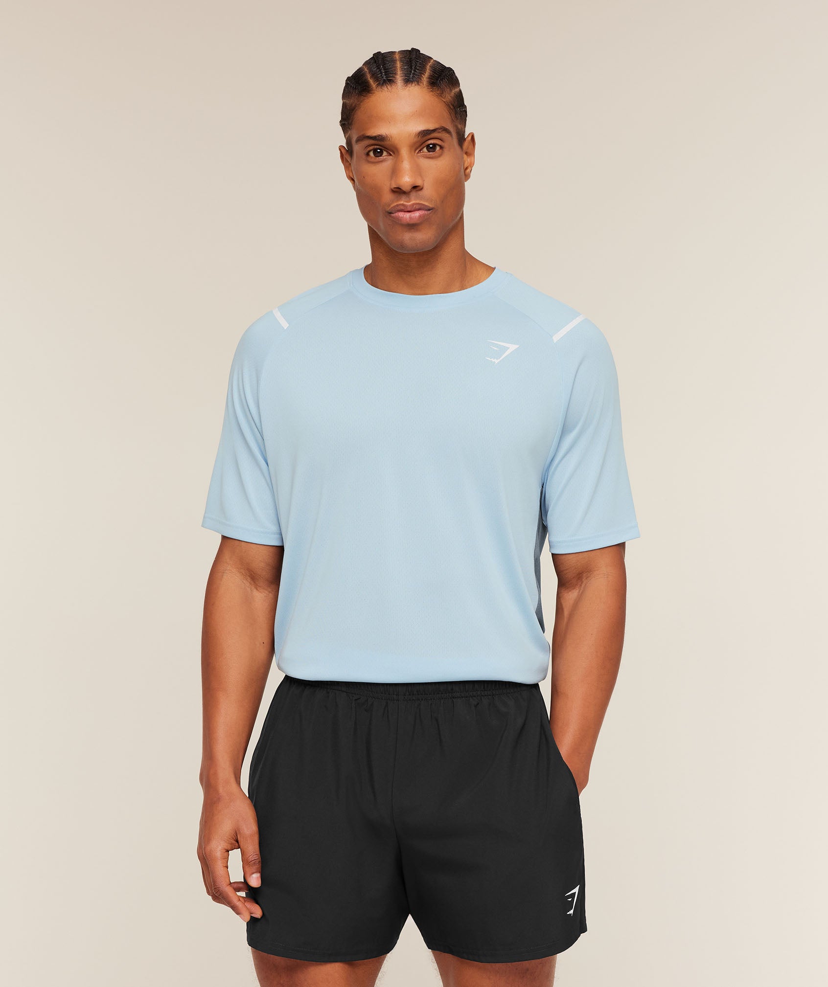 Gymshark Arrival Contrast T-Shirt Chilled Blue