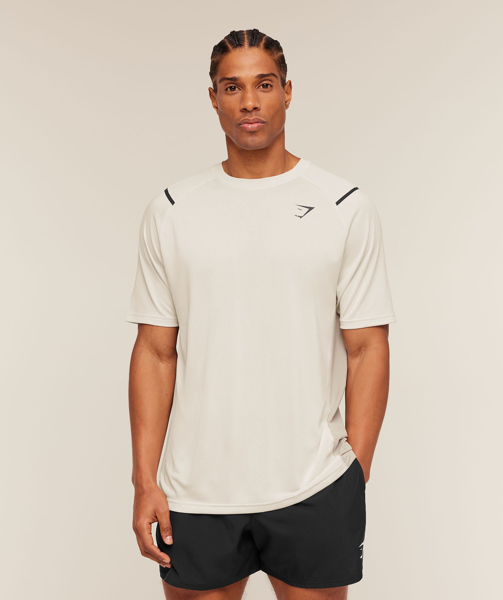 Gymshark Arrival Contrast T-Shirt Tinted White
