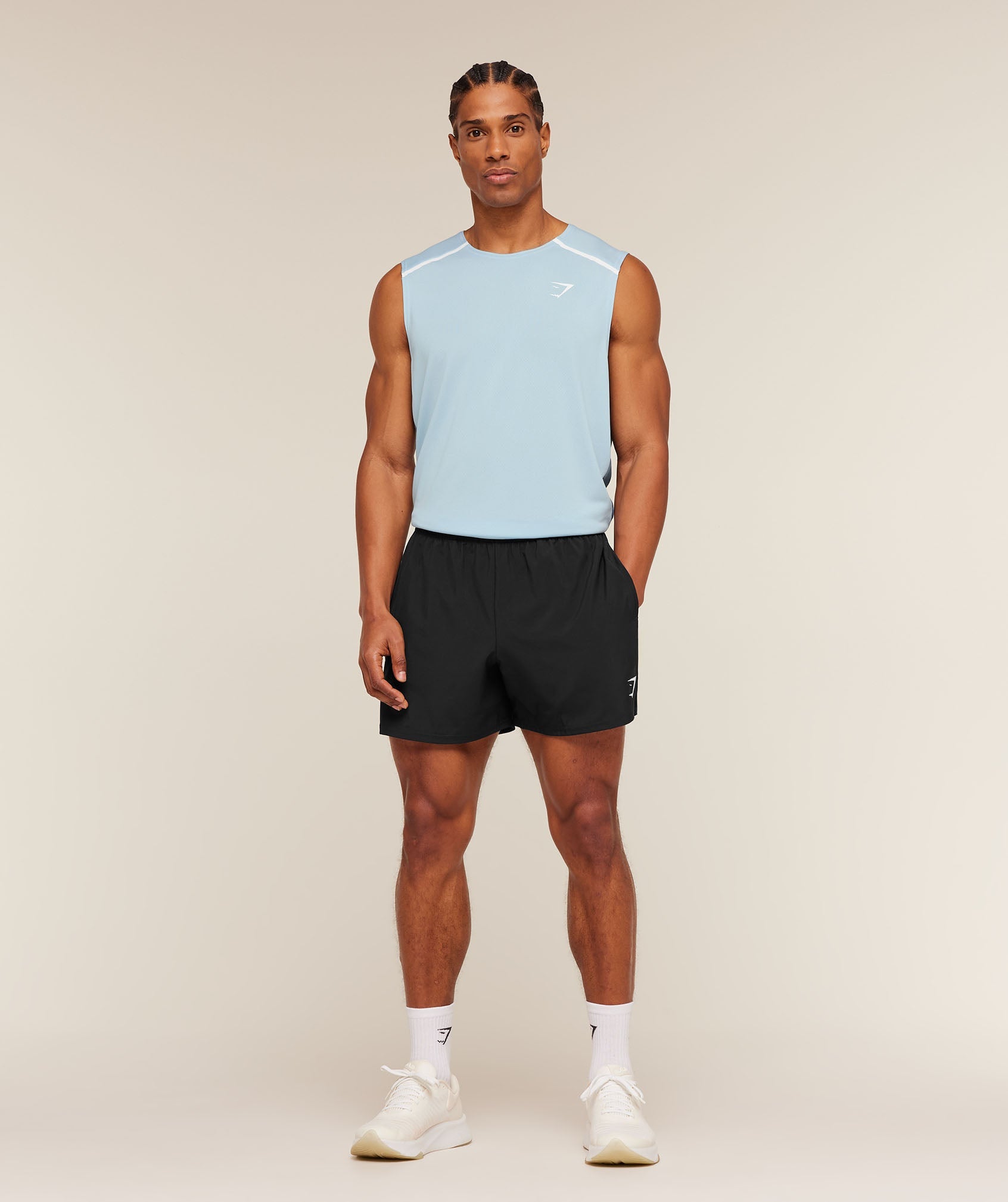 Gymshark Arrival Contrast Tank Chilled Blue