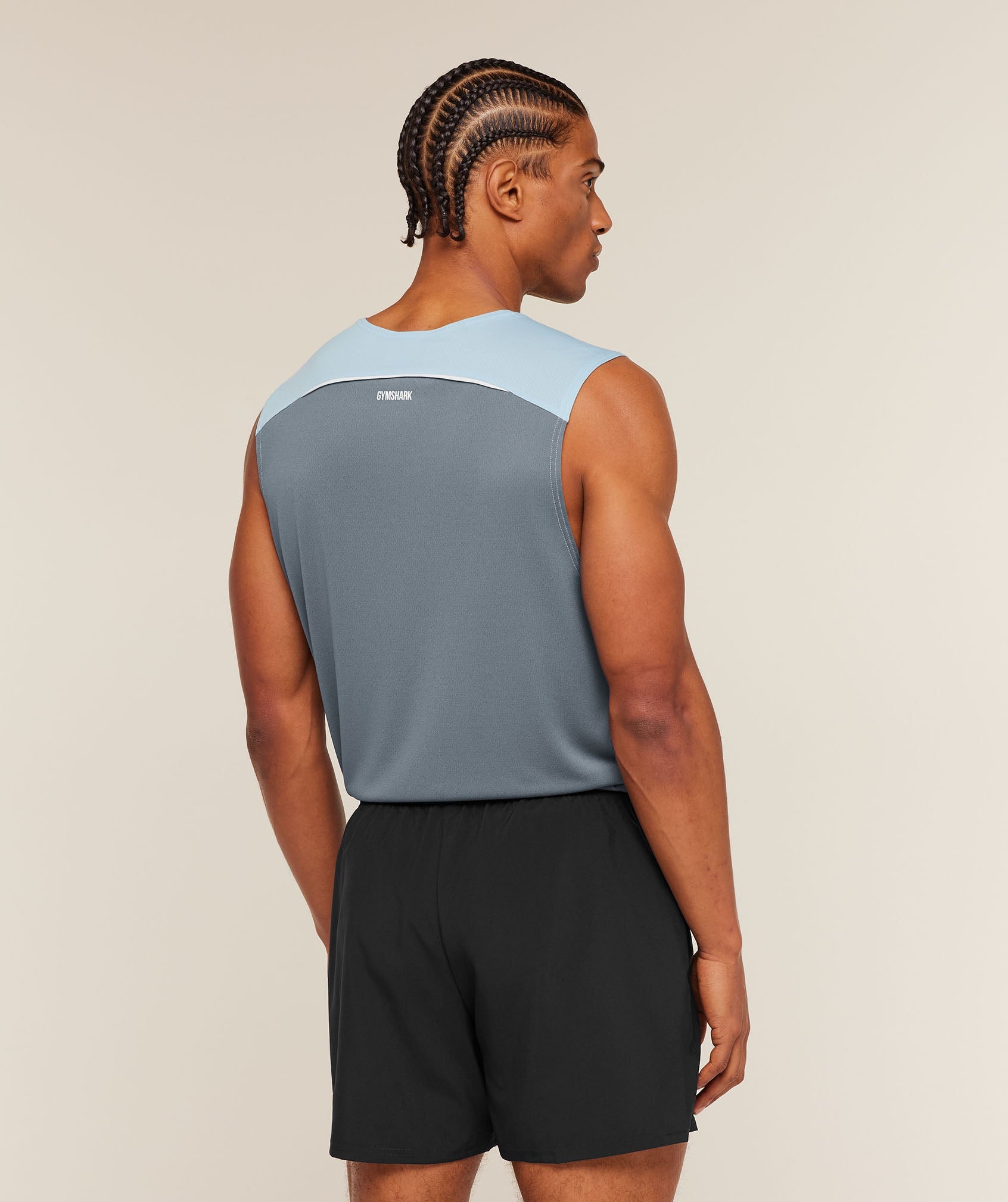 Gymshark Arrival Contrast Tank Chilled Blue