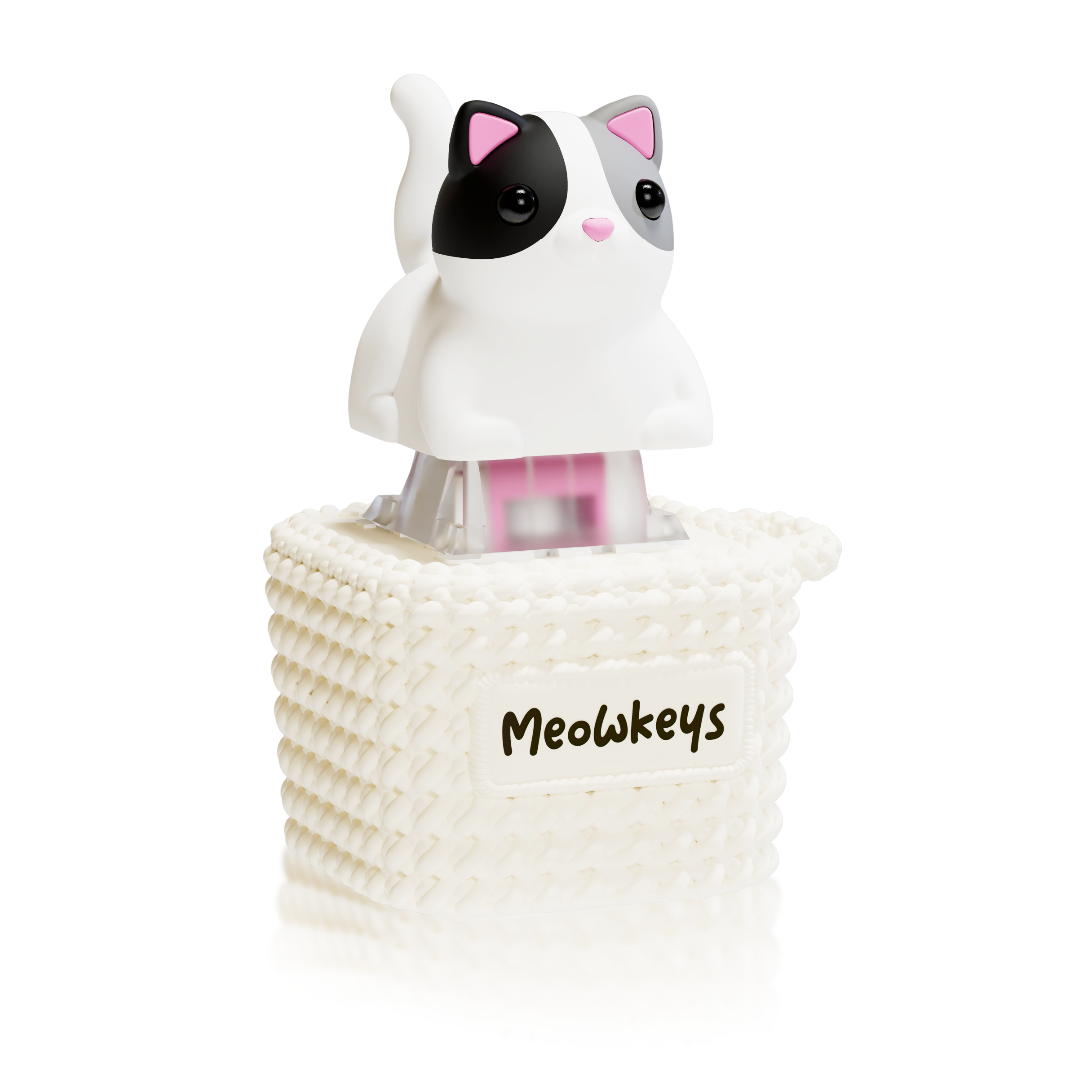 Duckeys Meowkey - Fidget Toy That Meows M White
