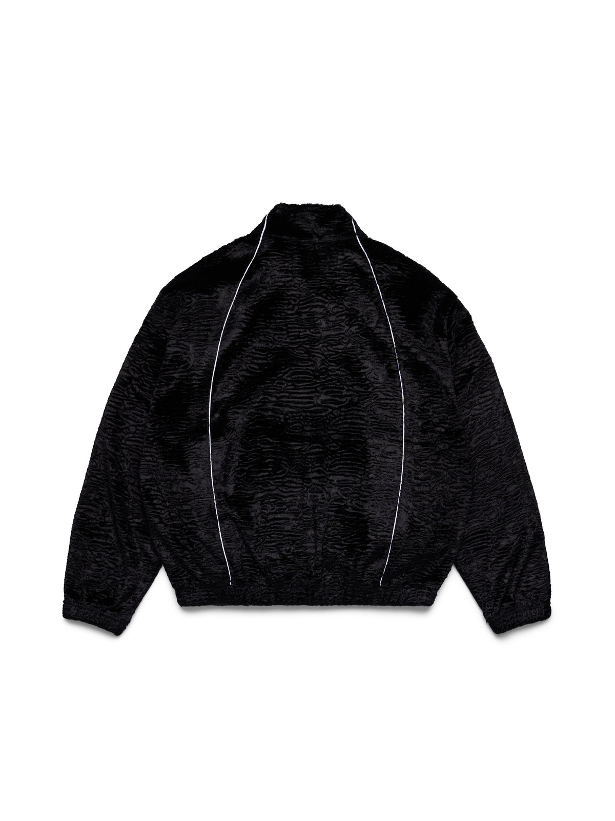 Denim Tears Faux Astrakhan Track Jacket Black