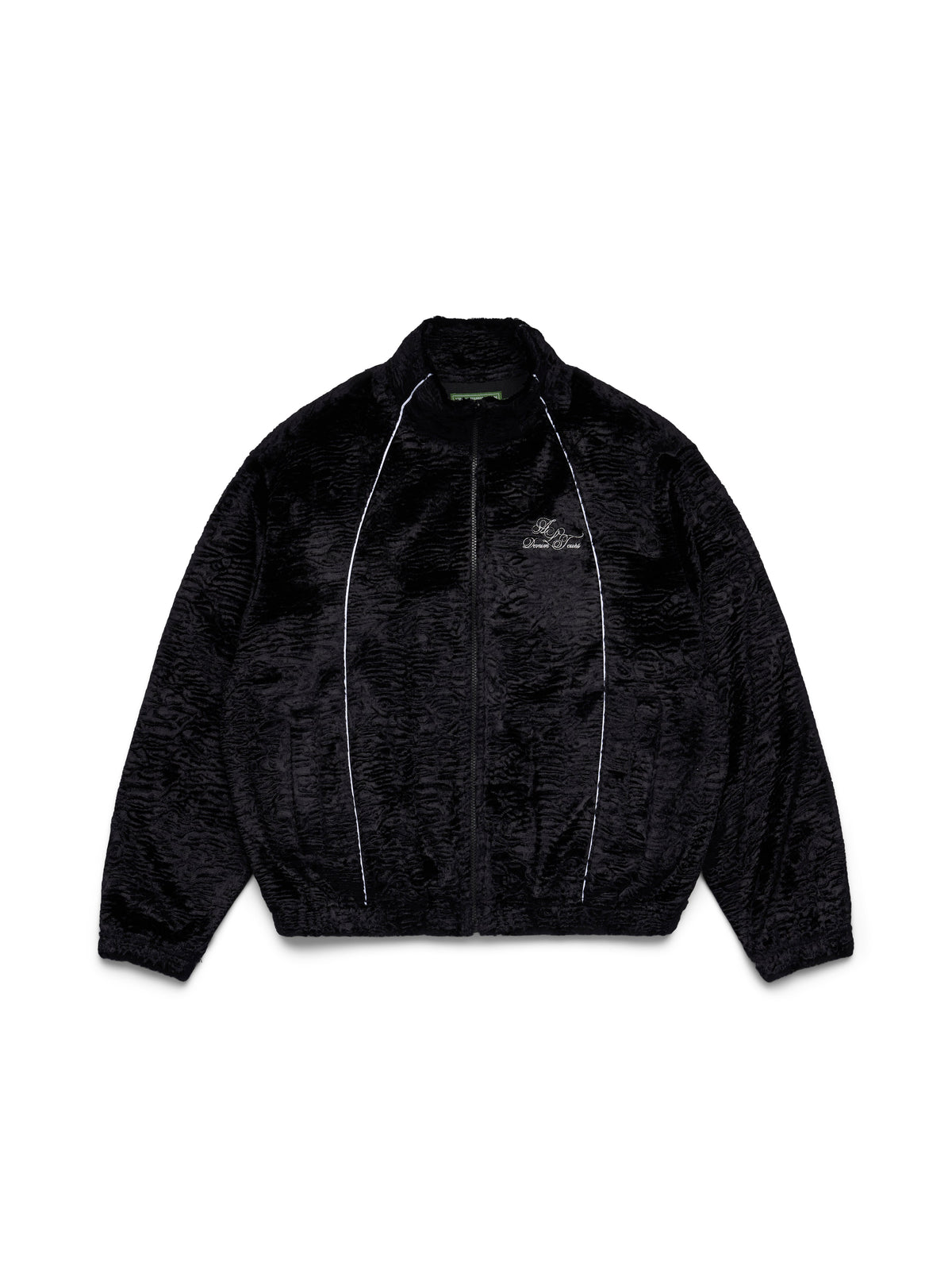 Denim Tears Faux Astrakhan Track Jacket Black