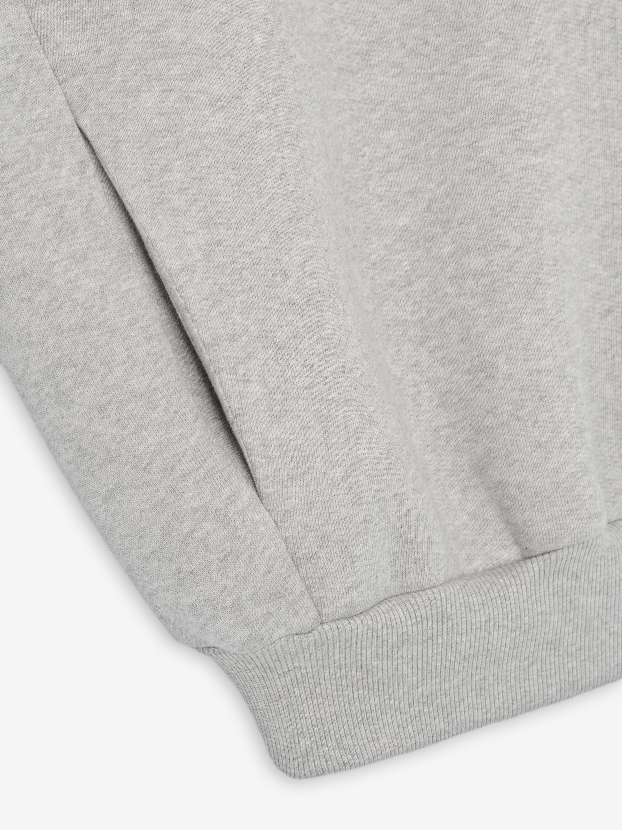Essentials Athletics Half Zip Hoodie Melange Grey