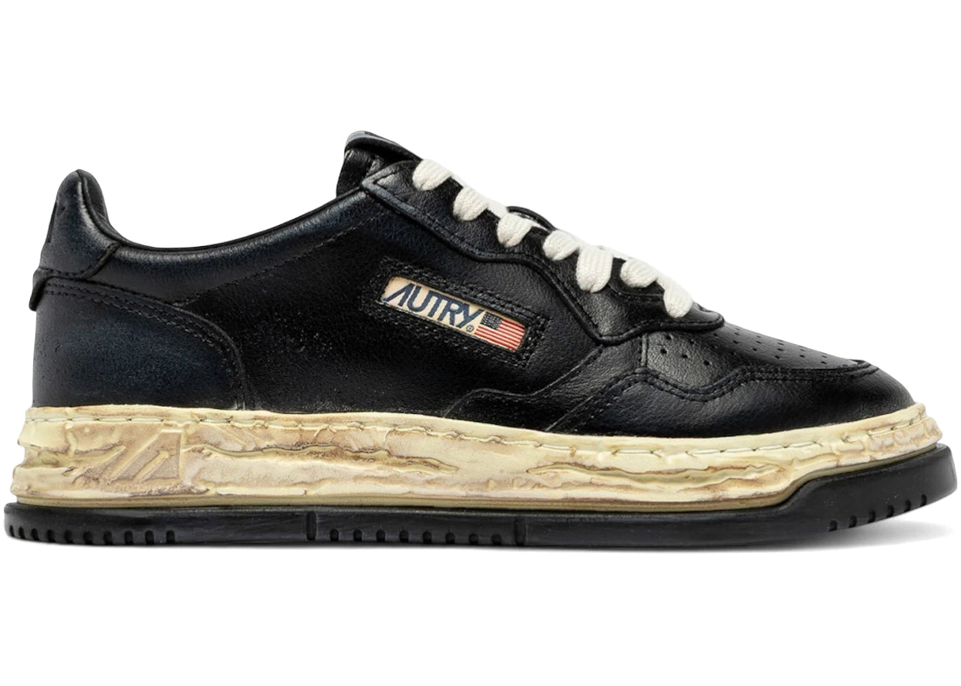 Autry Medalist Low Super Vintage Maison Mihara Yasuhiro General Scale Black (Women'S)