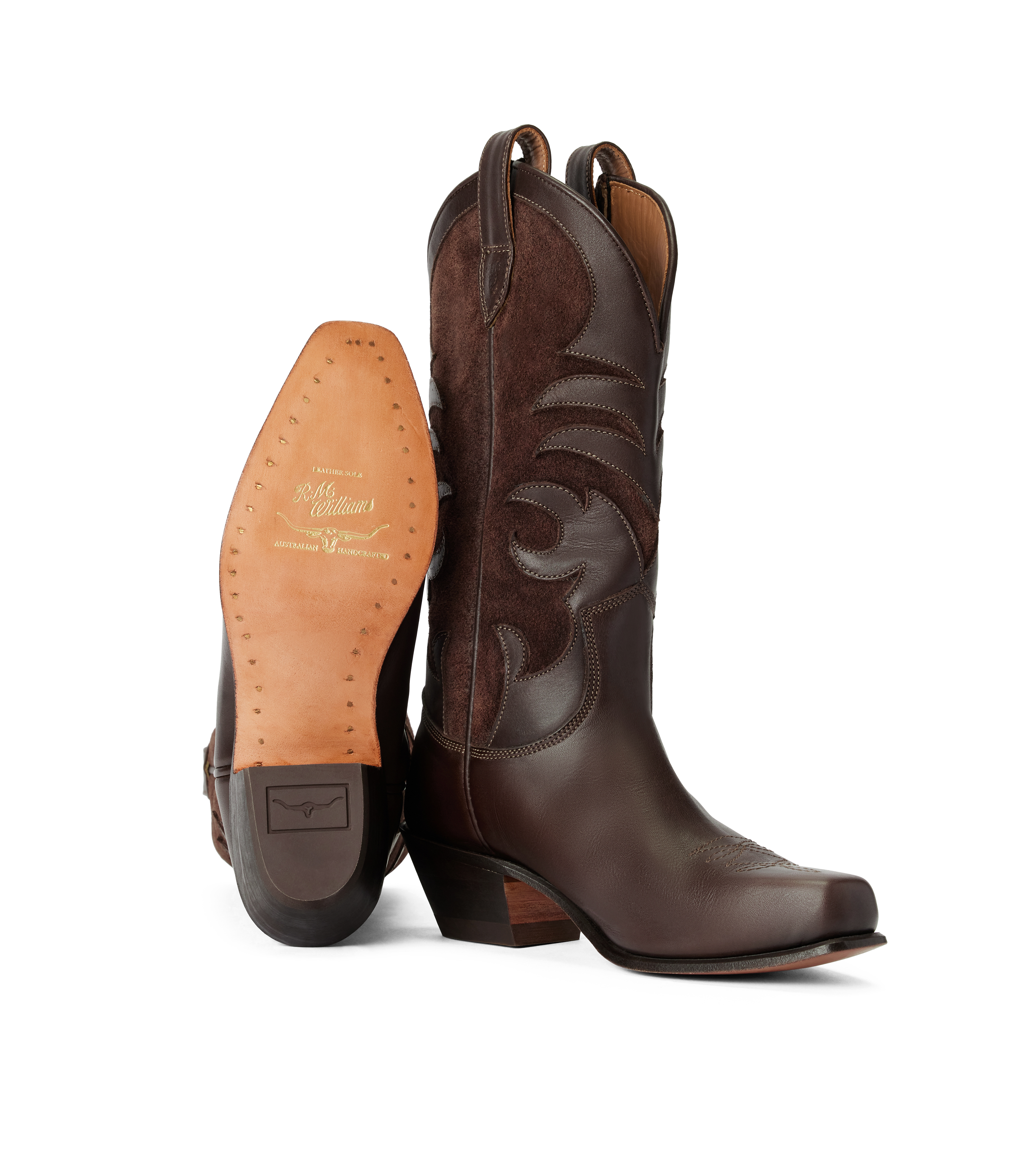 Victoria boot hot fudge aniline leather
