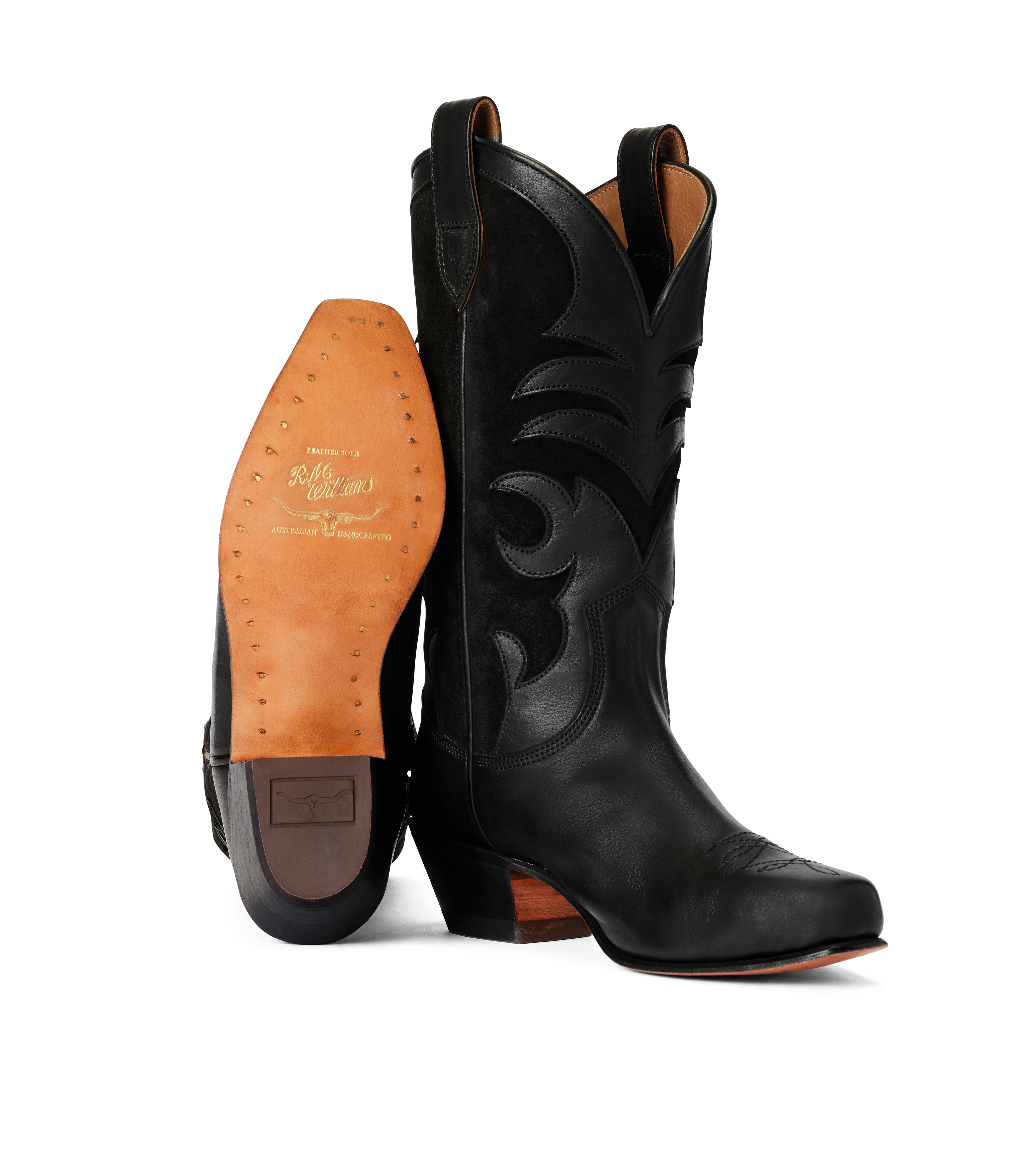 Victoria boot black aniline leather