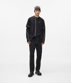 Karl Lagerfeld Contrast Stitch Shirt Black