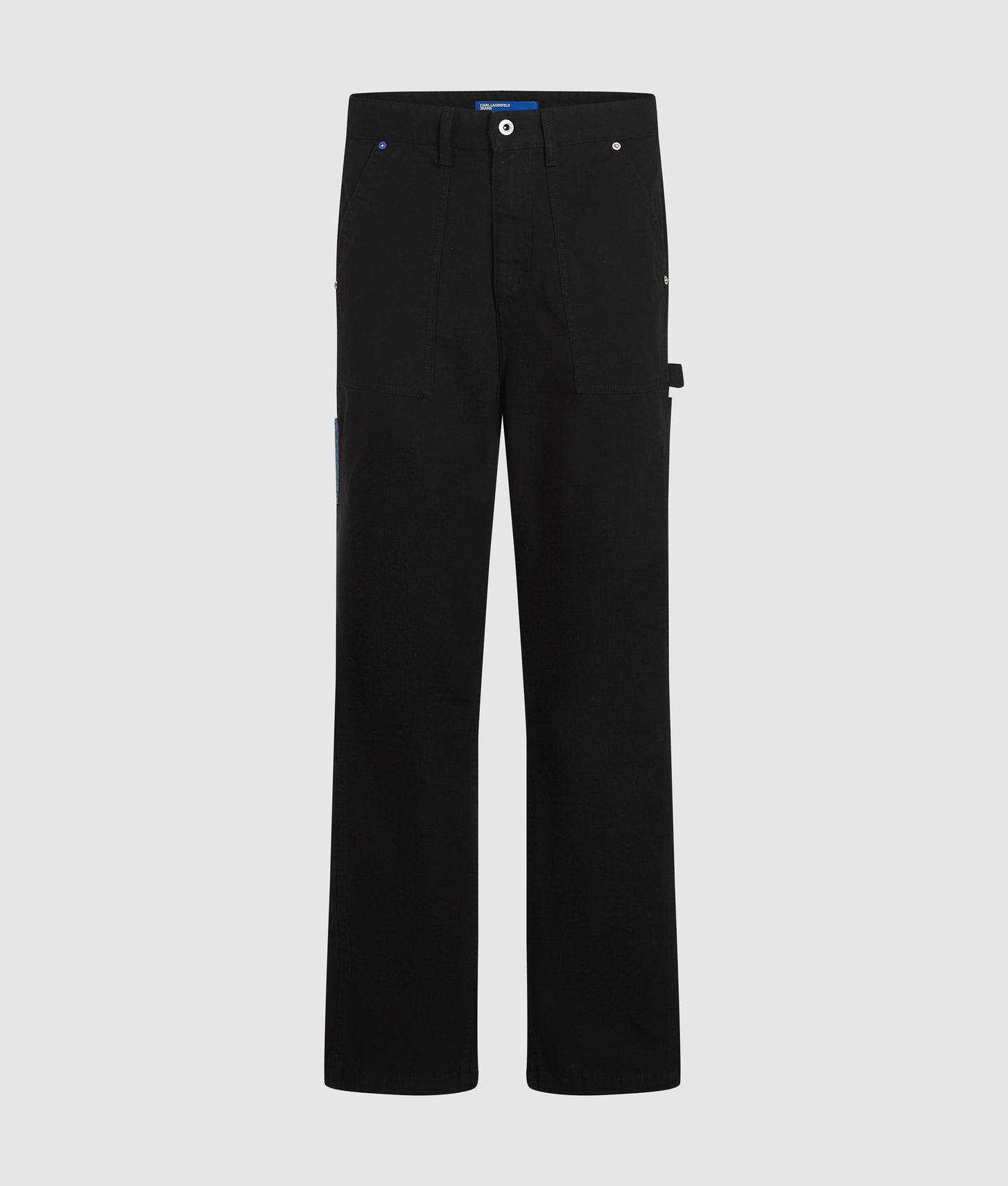 Karl Lagerfeld Denim Pocket Carpenter Pants Washed Blue-Black