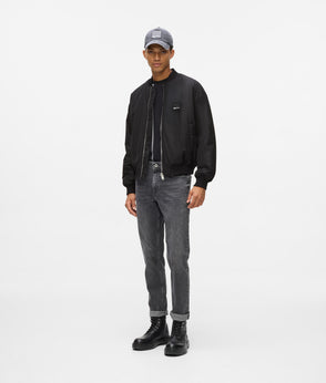 Karl Lagerfeld Tonal Piping Pants Black