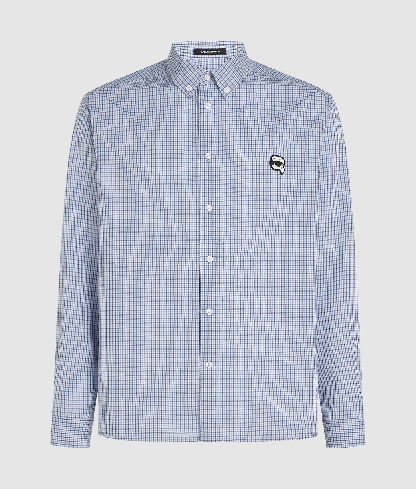 Karl Lagerfeld Ikon Checked Shirt Blue