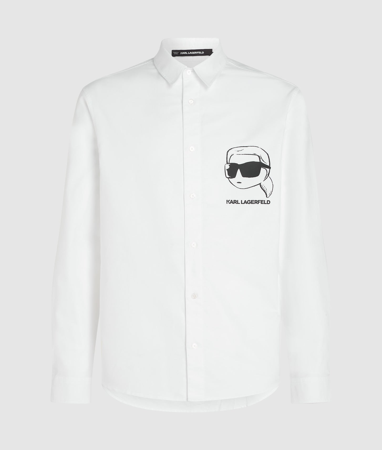 Karl Lagerfeld Ikon Sketch Shirt White