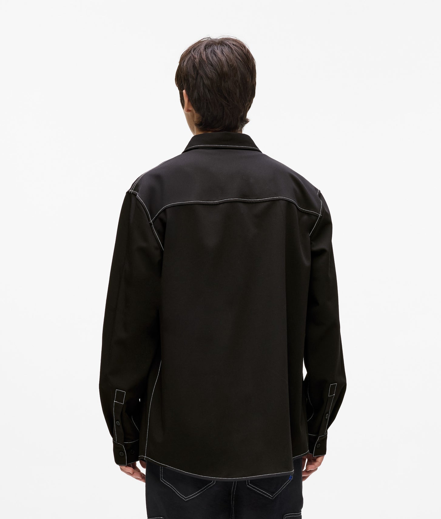 Karl Lagerfeld Contrast Stitch Shirt Black