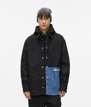 Karl Lagerfeld Denim Pocket Carpenter Pants Washed Blue-Black