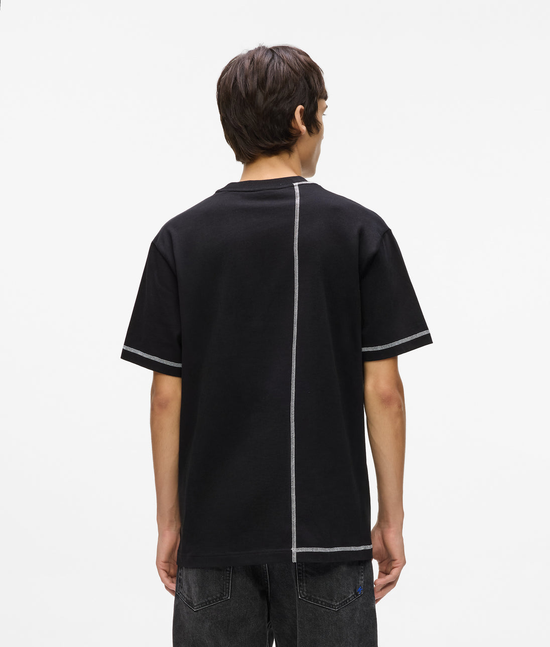 Karl Lagerfeld Contrast Stitch Cargo Pants Black