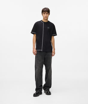 Karl Lagerfeld Contrast Stitch Cargo Pants Black