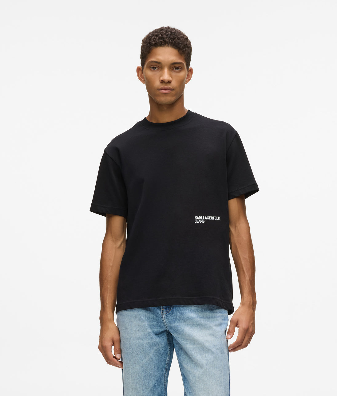 Karl Lagerfeld Denim Pocket Carpenter Pants Washed Blue-Black