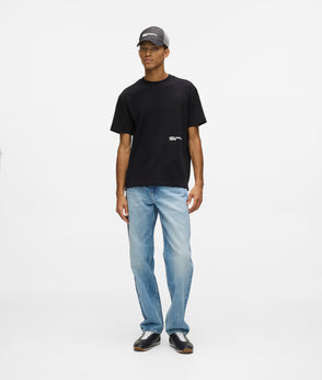 Karl Lagerfeld Denim Panel Overshirt Washed Blue-Black