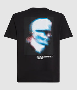 Karl Lagerfeld Denim Panel Overshirt Washed Blue-Black