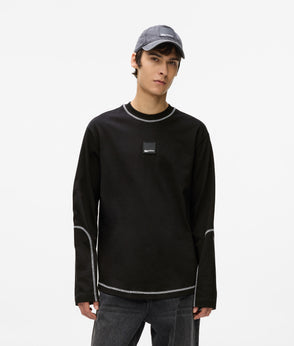 Karl Lagerfeld Contrast Stitch Cargo Pants Black