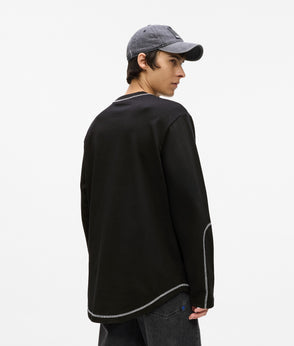 Karl Lagerfeld Contrast Stitch Cargo Pants Black