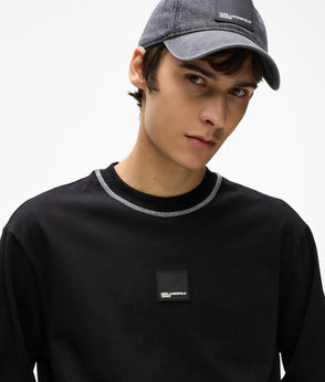 Karl Lagerfeld Contrast Stitch Cargo Pants Black