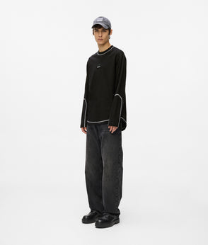 Karl Lagerfeld Contrast Stitch Cargo Pants Black