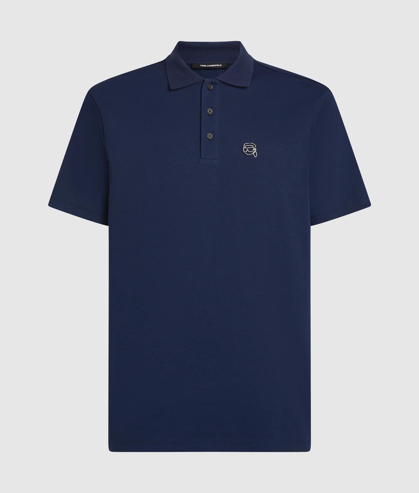Karl Lagerfeld Ikon Jersey Polo Shirt Medieval Blue