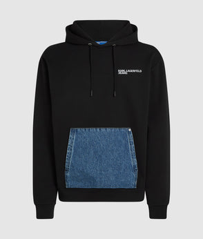 Karl Lagerfeld Denim Pocket Carpenter Pants Washed Blue-Black
