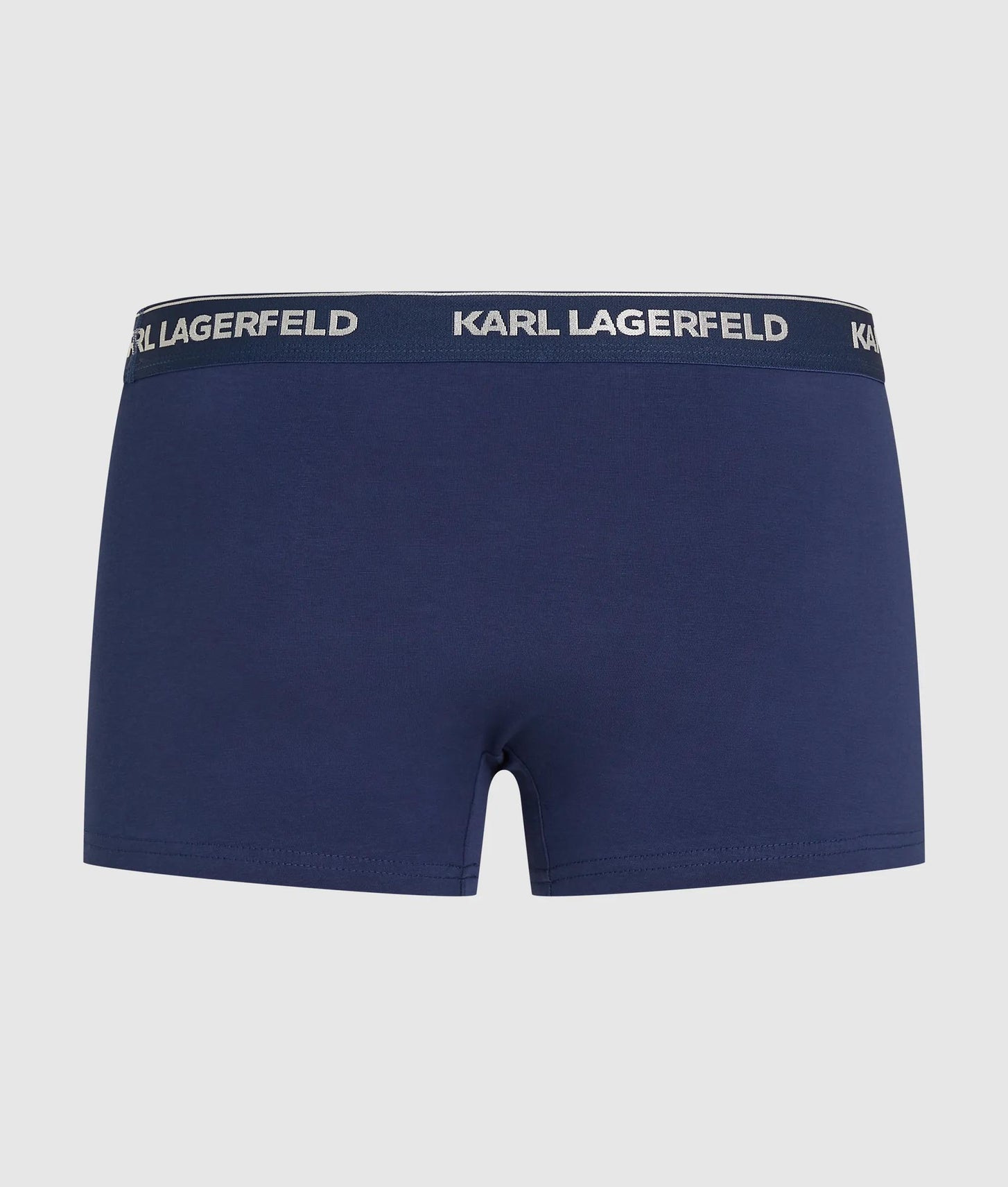 Karl Lagerfeld Metallic Logo Trunks – 3 Pack Medieval Blue