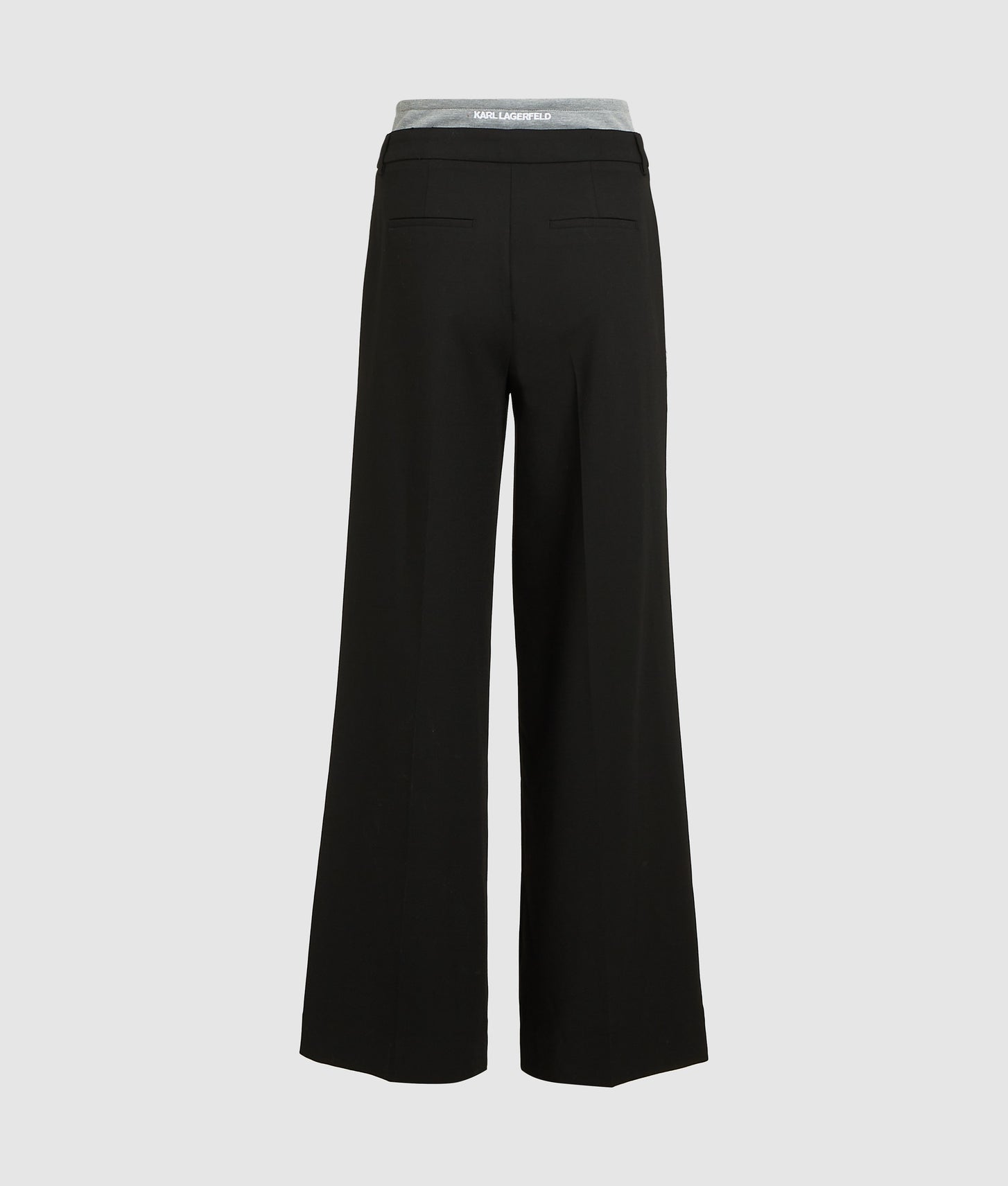 Karl Lagerfeld Ikon Double Waistband Pants Black/Grey Melange