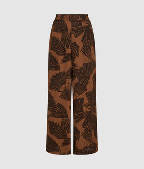 Karl Lagerfeld Fan Print Shirt Graphic Fan Friar Brown
