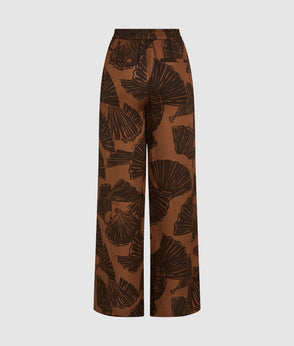 Karl Lagerfeld Fan Print Shirt Graphic Fan Friar Brown