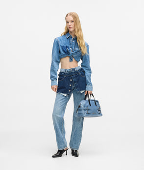 Karl Lagerfeld Boxy Denim Shirt Mid Blue